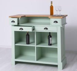Bar mic 120cm, blat stejar de la Studio Szel PS1003 - Culoare Top_P061 - Culoare Corp_P092 - DUBLU COLOR