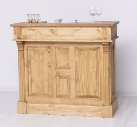 Bar mic 120cm, blat stejar de la Studio Szel PS1003 - Culoare Top_P061 - Culoare Corp_P093 - DUBLU COLOR