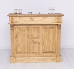 Bar mic 120cm, blat stejar de la Studio Szel PS1003 - Culoare Top_P061 - Culoare Corp_P093 - DUBLU COLOR