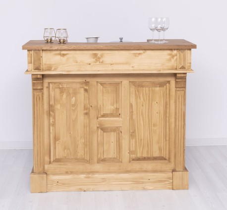 Bar mic 120cm, blat stejar de la Studio Szel PS1003 - Culoare Top_P061 - Culoare Corp_P093 - DUBLU COLOR