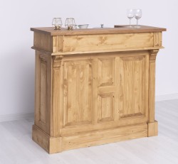 Bar mic 120cm, blat stejar de la Studio Szel PS1003 - Culoare Top_P061 - Culoare Corp_P093 - DUBLU COLOR