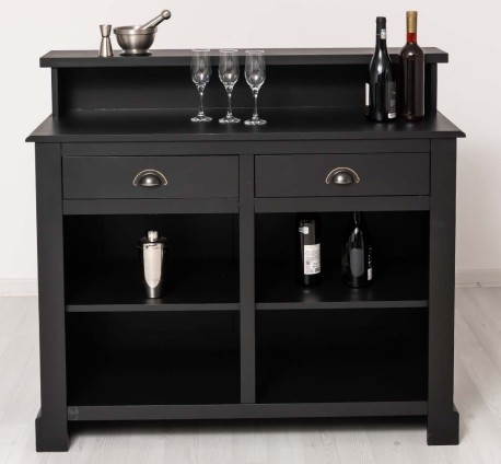 Bar cu 2 sertare, 2 compartimente deschise de la Studio Szel PS577 - Culoare_P003 - VOPSIT