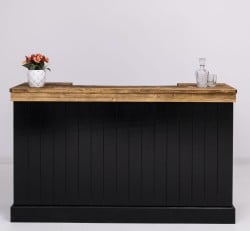 Tejghea de bar cu dungi verticale 180 cm de la Studio Szel PS696 - Culoare Top_P064 - Culoare Corp_P150 - DUBLU COLOR