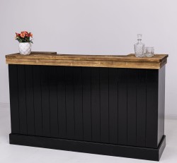 Tejghea de bar cu dungi verticale 180 cm de la Studio Szel PS696 - Culoare Top_P064 - Culoare Corp_P150 - DUBLU COLOR