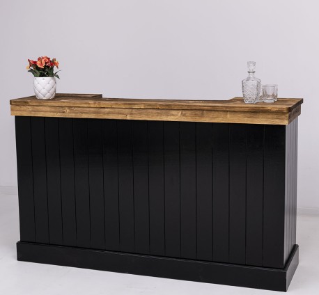 Tejghea de bar cu dungi verticale 180 cm de la Studio Szel PS696 - Culoare Top_P064 - Culoare Corp_P150 - DUBLU COLOR