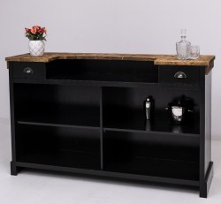 Tejghea de bar cu dungi verticale 180 cm de la Studio Szel PS696 - Culoare Top_P064 - Culoare Corp_P150 - DUBLU COLOR