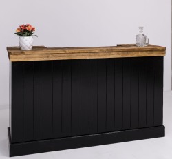Tejghea de bar cu dungi verticale 180 cm de la Studio Szel PS696 - Culoare Top_P064 - Culoare Corp_P150 - DUBLU COLOR