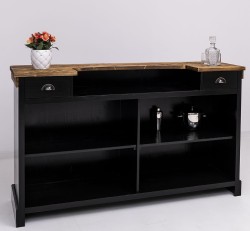 Tejghea de bar cu dungi verticale 180 cm de la Studio Szel PS696 - Culoare Top_P064 - Culoare Corp_P150 - DUBLU COLOR