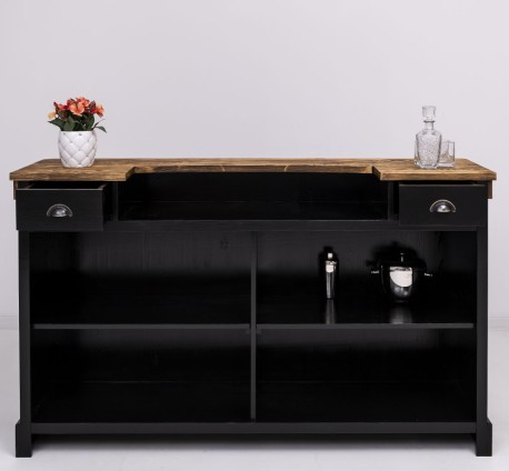 Tejghea de bar cu dungi verticale 180 cm de la Studio Szel PS696 - Culoare Top_P064 - Culoare Corp_P150 - DUBLU COLOR