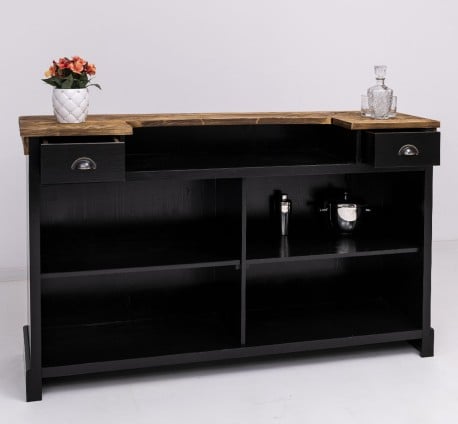 Tejghea de bar cu dungi verticale 180 cm de la Studio Szel PS696 - Culoare Top_P064 - Culoare Corp_P150 - DUBLU COLOR