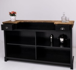 Tejghea de bar cu dungi verticale 180 cm de la Studio Szel PS696 - Culoare Top_P064 - Culoare Corp_P150 - DUBLU COLOR