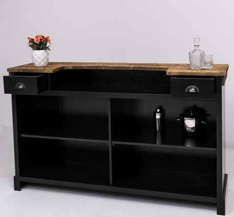 Tejghea de bar cu dungi verticale 180 cm de la Studio Szel PS696 - Culoare Top_P064 - Culoare Corp_P150 - DUBLU COLOR
