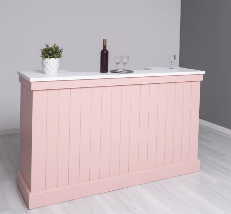 Tejghea de bar cu dungi verticale 180 cm de la Studio Szel PS696 - Culoare Top_P004 - Culoare Corp_P043 - DUBLU COLOR