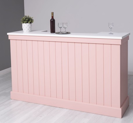 Tejghea de bar cu dungi verticale 180 cm de la Studio Szel PS696 - Culoare Top_P004 - Culoare Corp_P043 - DUBLU COLOR