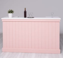 Tejghea de bar cu dungi verticale 180 cm de la Studio Szel PS696 - Culoare Top_P004 - Culoare Corp_P043 - DUBLU COLOR