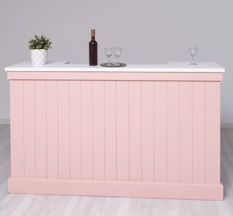 Tejghea de bar cu dungi verticale 180 cm de la Studio Szel PS696 - Culoare Top_P004 - Culoare Corp_P043 - DUBLU COLOR