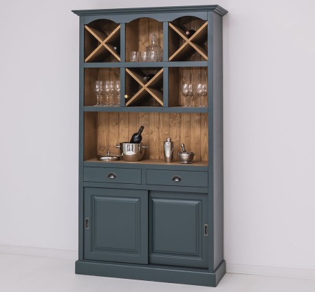 Mobilier de bar cu suport sticle-120 cm de la Studio Szel PS697 - Culoare Ext._P087 / Culoare Int._P001 - DUBLU COLOR