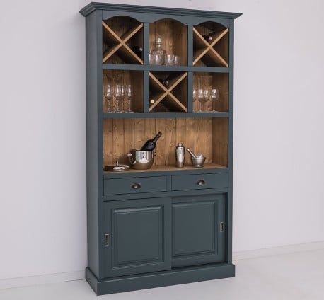 Mobilier de bar cu suport sticle-120 cm de la Studio Szel PS697 - Culoare Ext._P087 / Culoare Int._P001 - DUBLU COLOR