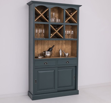 Mobilier de bar cu suport sticle-120 cm de la Studio Szel PS697 - Culoare Ext._P087 / Culoare Int._P001 - DUBLU COLOR