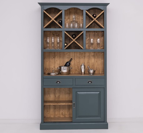 Mobilier de bar cu suport sticle-120 cm de la Studio Szel PS697 - Culoare Ext._P087 / Culoare Int._P001 - DUBLU COLOR