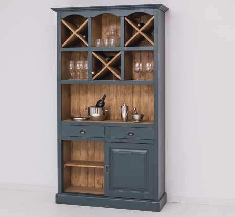 Mobilier de bar cu suport sticle-120 cm de la Studio Szel PS697 - Culoare Ext._P087 / Culoare Int._P001 - DUBLU COLOR