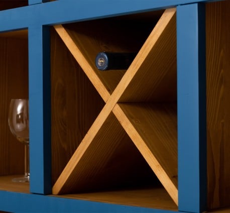 Mobilier de bar cu suport sticle-120 cm de la Studio Szel PS697 - Culoare Ext._P045 / Culoare Int._P002 - DUBLU COLOR