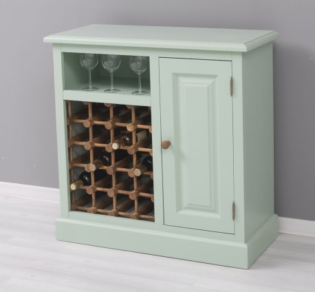 Mobilier mic pentru bar cu suport sticle de la Studio Szel PS579 - Culoare Ext._P092 - Culoare Int._P001 - DUBLU COLOR