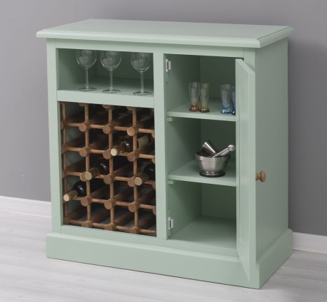 Mobilier mic pentru bar cu suport sticle de la Studio Szel PS579 - Culoare Ext._P092 - Culoare Int._P001 - DUBLU COLOR
