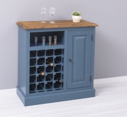 Mobilier mic pentru bar cu suport sticle de la Studio Szel PS579 - Culoare Top_P064 - Culoare Corp_P051 - DUBLU COLOR