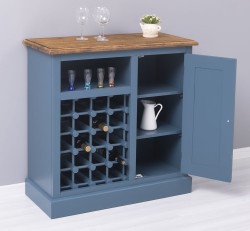 Mobilier mic pentru bar cu suport sticle de la Studio Szel PS579 - Culoare Top_P064 - Culoare Corp_P051 - DUBLU COLOR