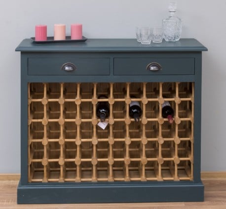 Suport sticle vin cu 2 sertare de la Studio Szel PS656 - Culoare Ext._P087 / Culoare Int._P002 - DUBLU COLOR