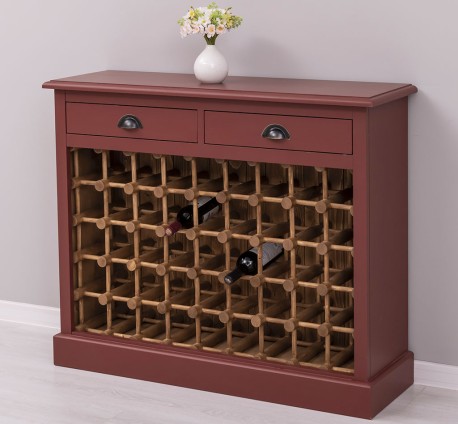Suport sticle vin cu 2 sertare de la Studio Szel PS656 - Culoare Ext._P029 / Culoare Int._P001 - DUBLU COLOR