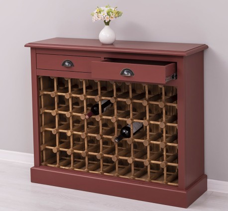 Suport sticle vin cu 2 sertare de la Studio Szel PS656 - Culoare Ext._P029 / Culoare Int._P001 - DUBLU COLOR