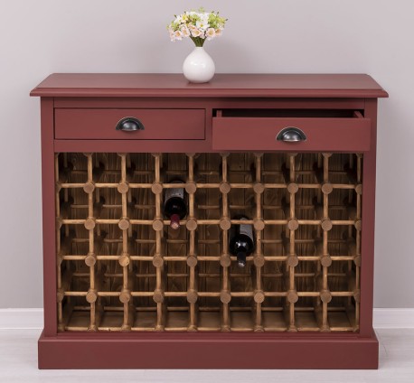 Suport sticle vin cu 2 sertare de la Studio Szel PS656 - Culoare Ext._P029 / Culoare Int._P001 - DUBLU COLOR