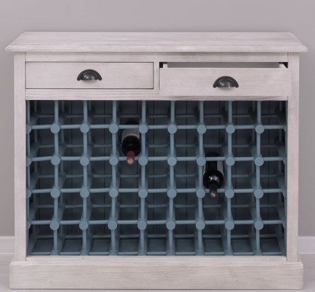 Suport sticle vin cu 2 sertare de la Studio Szel PS656 - Culoare Ext._P080 / Culoare Int._P008 - DUBLU COLOR
