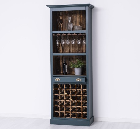 Mobila bar cu suport sticle de la Studio Szel PS262 - Culoare Ext._P087 / Culoare Int._P064 - DUBLU COLOR