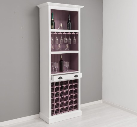 Mobila bar cu suport sticle de la Studio Szel PS262 - Culoare Ext._P004 / Culoare Int._P041 - DUBLU COLOR