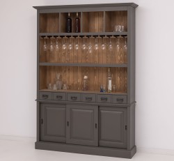 Mobila bar cu 3 usi de la Studio Szel PS364 - Culoare Ext._P022 / Culoare Int._P001 - DUBLU COLOR