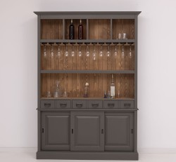Mobila bar cu 3 usi de la Studio Szel PS364 - Culoare Ext._P022 / Culoare Int._P001 - DUBLU COLOR