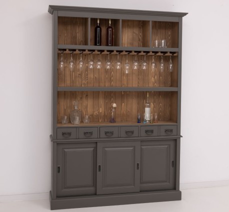 Mobila bar cu 3 usi de la Studio Szel PS364 - Culoare Ext._P022 / Culoare Int._P001 - DUBLU COLOR
