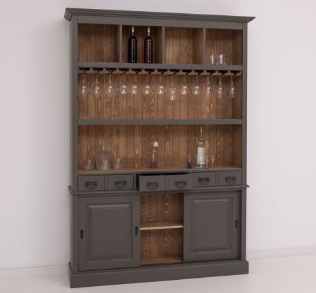 Mobila bar cu 3 usi de la Studio Szel PS364 - Culoare Ext._P022 / Culoare Int._P001 - DUBLU COLOR