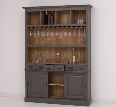Mobila bar cu 3 usi de la Studio Szel PS364 - Culoare Ext._P022 / Culoare Int._P001 - DUBLU COLOR