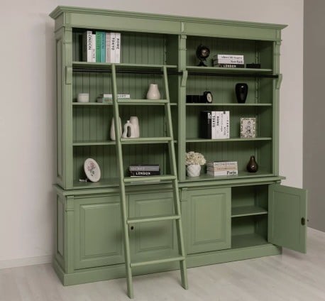 Biblioteca mare cu 4 usi BAS + etajera dubla SUP, Colectia Directoire de la Studio Szel PS72BAS+PS294SUP - Culoare_P054 - VOPSIT