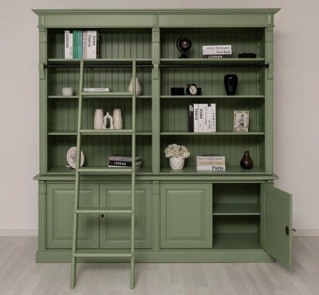 Biblioteca mare cu 4 usi BAS + etajera dubla SUP, Colectia Directoire de la Studio Szel PS72BAS+PS294SUP - Culoare_P054 - VOPSIT