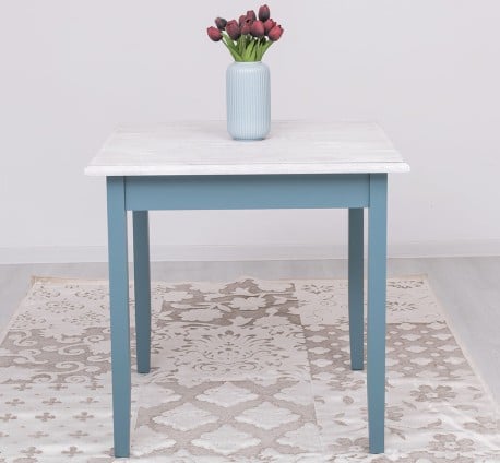 Masa cu blat stejar, dim. 80x80x78 de la Studio Szel PS659 - Culoare Top_P080 - Culoare Corp_P008 - DUBLU COLOR