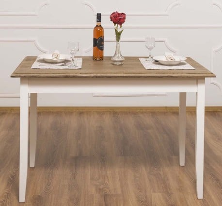 Masa cu blat stejar, dim. 120x70x78 de la Studio Szel PS659 - Culoare Top_P066 - Culoare Corp_P039 - DUBLU COLOR