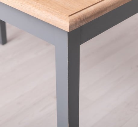 Masa cu blat stejar, dim. 120x70x78 de la Studio Szel PS659 - Culoare Top_P063 - Culoare Corp_P042A - DUBLU COLOR