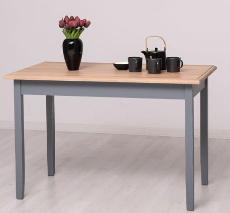 Masa cu blat stejar, dim. 120x70x78 de la Studio Szel PS659 - Culoare Top_P063 - Culoare Corp_P042A - DUBLU COLOR