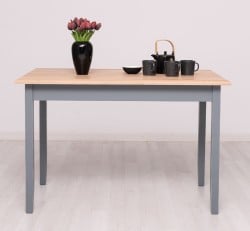 Masa cu blat stejar, dim. 120x70x78 de la Studio Szel PS659 - Culoare Top_P063 - Culoare Corp_P042A - DUBLU COLOR