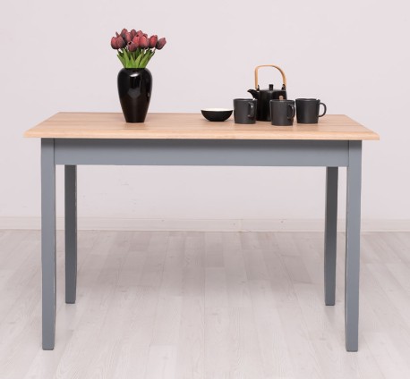 Masa cu blat stejar, dim. 120x70x78 de la Studio Szel PS659 - Culoare Top_P063 - Culoare Corp_P042A - DUBLU COLOR